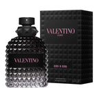 Perfume Valentino Born In Roma de Aroma Primera, frasco de 1.1 oz, con diseño elegante y detalles en la botella.