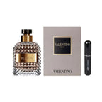 Perfume Valentino Uomo de Aroma Primera, frasco de 100ml, con diseño moderno y elegante, ideal para hombre.