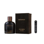 Perfume Dolce & Gabbana Pour Homme Intenso, botella elegante, en un diseño moderno y sofisticado.