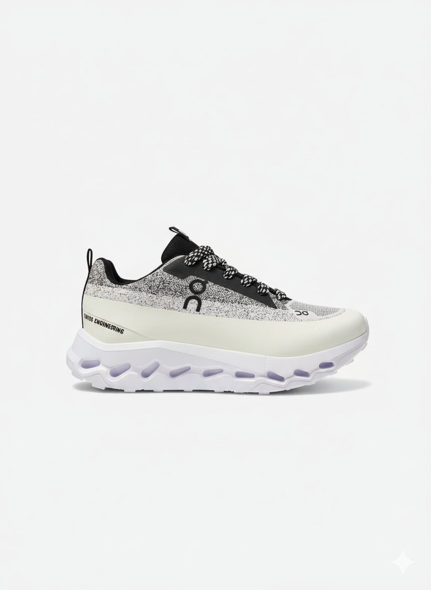 Zapatillas deportivas On Cloud Speed en color blanco y negro, marca Tula, calzado de moda para correr y entrenamiento.