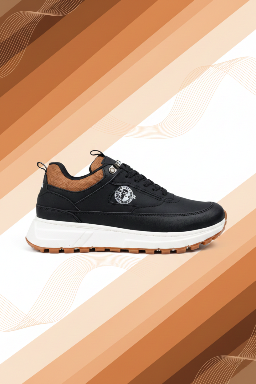 Zapatos de moda Brahma Casual Strike de Tula en color negro, con diseño cómodo y moderno para uso diario.