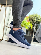 Tenis polo azul caballero