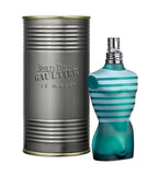 Perfume para hombre Jean Paul Gaultier Le Male, aroma de fragancia masculina en botella distintiva.